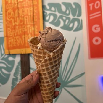 Mayday Ice Cream - Nutella and vanilla ice cream in a waffle cone - Ice Cream & Frozen Yogurt Near Me - Gainesville, Florida