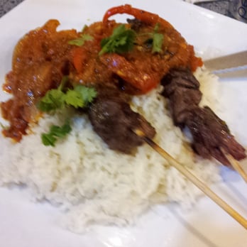 Cafe Paprika - Marinated steak brochettes - Mediterranean Near Me - Bridgton, Maine