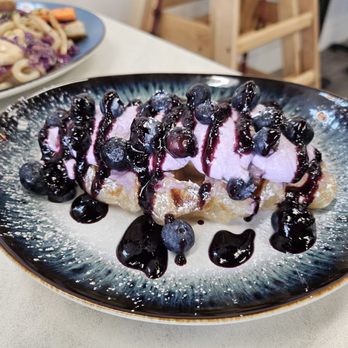 Azure - Blueberry taro croffle - Desserts Near Me - Austin, Texas Azure - Blueberry taro croffle - Desserts Near Me - Austin, Texas