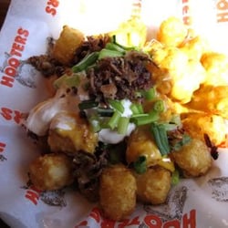 Hooters - Lots of Tots - Tots, Bacon, Scallions, cheez whiz and sour cream