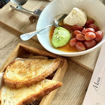 Rose Gose - Burrata with one side order of bread (16 + 1). Order enough bread!! - Wine Bars Near Me - Austin, Texas Rose Gose - Burrata with one side order of bread (16 + 1). Order enough bread!! - Wine Bars Near Me - Austin, Texas