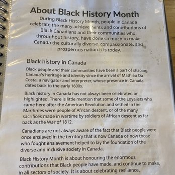 Starbucks - Information Display on Black History Month in Canada (February 2023) - Coffee & Tea Near Me - Toronto, Ontario
