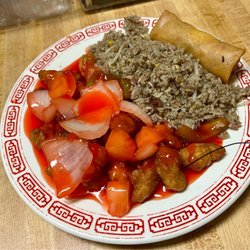 China House - Combo "C"-Sweet & Sour Chicken, Fried Rice, Egg Roll