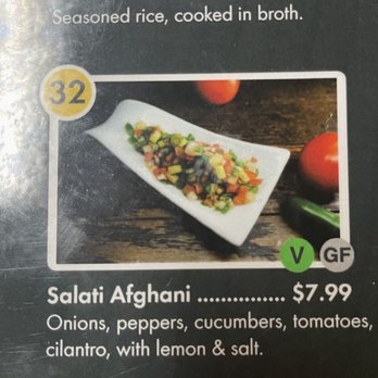 Afghan Cuisine - Menu items with price listed. - Halal Near Me - Concord, California Afghan Cuisine - Menu items with price listed. - Halal Near Me - Concord, California