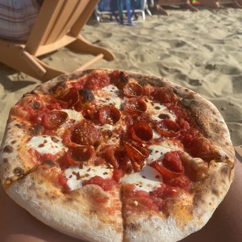 The Sandbox at Seastreak Beach - Pepperoni pizza from Pie Oh My! Fantastic! - Tiki Bars Near Me - Highlands, New Jersey The Sandbox at Seastreak Beach - Pepperoni pizza from Pie Oh My! Fantastic! - Tiki Bars Near Me - Highlands, New Jersey