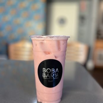 Boba Bar - Strawberry Milk Tea with Strawberry chunks - Bubble Tea Near Me - San Jose, California Boba Bar - Strawberry Milk Tea with Strawberry chunks - Bubble Tea Near Me - San Jose, California
