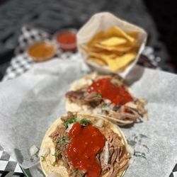 La Chimichanga Cantina - Tacos! Barbacoa and carnitas. Both delish!