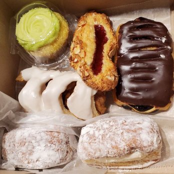 Lochel's Bakery - Top Left to right:
keylime cupcake, raspberry almond,choc croissant
middle: apple strudel
bottom: 2 cream donuts - Bakeries Near Me - Hatboro, Pennsylvania Lochel's Bakery - Top Left to right:
keylime cupcake, raspberry almond,choc croissant
middle: apple strudel
bottom: 2 cream donuts - Bakeries Near Me - Hatboro, Pennsylvania
