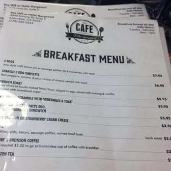 Hello Gorgeous Boutique - Cafe breakfast menu - Women's Clothing Near Me