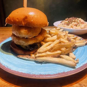 The Bamboo Club - Scorpion burger, fries and Mac salad - Tiki Bars Near Me - Long Beach, California The Bamboo Club - Scorpion burger, fries and Mac salad - Tiki Bars Near Me - Long Beach, California
