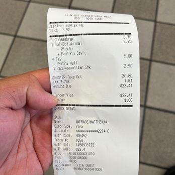In-N-Out Burger - FYI not considered a big order! Whoops! Super friendly cashier kindly instructed me!!! Thanks superb customer service! - Burgers Near Me - San Diego, California In-N-Out Burger - FYI not considered a big order! Whoops! Super friendly cashier kindly instructed me!!! Thanks superb customer service! - Burgers Near Me - San Diego, California