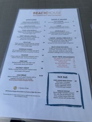 Menu photo 5 Beach House Waterfront Restaurant Bradenton Beach, FL