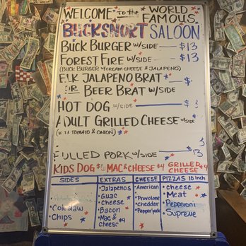 Bucksnort Saloon - Menu! - American Near Me - Pine, Colorado