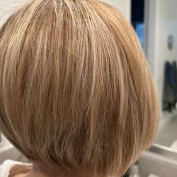 Salon One Eleven - Bob hair cut and not a dramatic angle like I asked for.