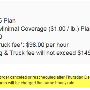Clutter Storage - Pic of My appointment date and how much it will cost. - Self Storage Near Me