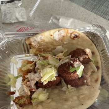 Fresh Gyro Halal - Ordered a falafel place and this is what I got for $13 - Mediterranean Near Me - Austin, Texas Fresh Gyro Halal - Ordered a falafel place and this is what I got for $13 - Mediterranean Near Me - Austin, Texas