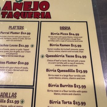 Añejo Taqueria - Menu - Tacos Near Me - Fort Worth, Texas Añejo Taqueria - Menu - Tacos Near Me - Fort Worth, Texas