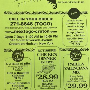 Mex-to-go - Mextogo Menu - Mexican Near Me - Croton On Hudson, New York Mex-to-go - Mextogo Menu - Mexican Near Me - Croton On Hudson, New York
