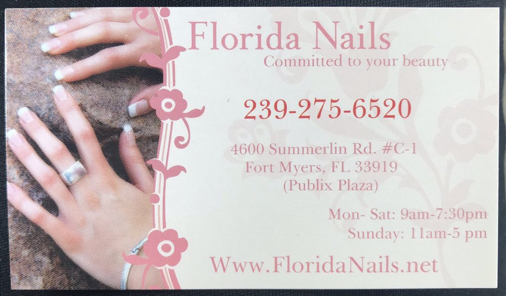FLORIDA NAILS 57 Photos & 39 Reviews Nail Salons 4600 Summerlin Rd, Fort Myers, FL Phone