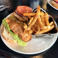 The Mission Bar & Grill - Grilled Salmon Burger