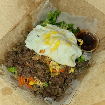 Cupbop Express - Bibimbap with my egg cooked exactly the way I asked. - Korean Near Me - Killeen, Texas Cupbop Express - Bibimbap with my egg cooked exactly the way I asked. - Korean Near Me - Killeen, Texas