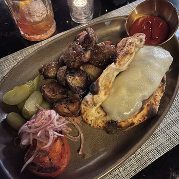 Esh Mediterranean - The burger (do not recommend) - Middle Eastern Near Me - Fairfield, Connecticut