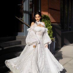 A custom-made engagement party outfit that we made in only 4 weeks!