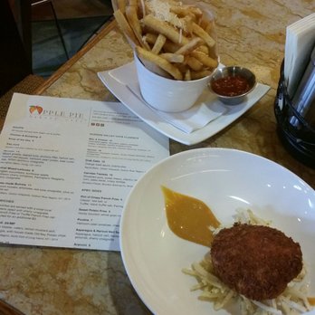 Apple Pie Bakery Café - Crab cake with truffle fries - Bakeries Near Me - Hyde Park, New York Apple Pie Bakery Café - Crab cake with truffle fries - Bakeries Near Me - Hyde Park, New York