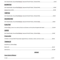 Amigos Mexican Restaurant - Tacos, burritos, huaraches, empanadas, quesadillas, and more.