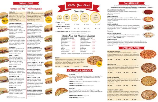 Menu photo 2 Giovanni's Pizza Clendenin, WV Menu photo 2 Giovanni's Pizza Clendenin, WV