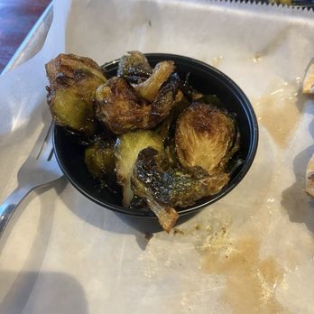 Wolfies Grill - Geist - Soy glaze brussels sprouts just swimming in oil - American Near Me - Indianapolis, Indiana Wolfies Grill - Geist - Soy glaze brussels sprouts just swimming in oil - American Near Me - Indianapolis, Indiana