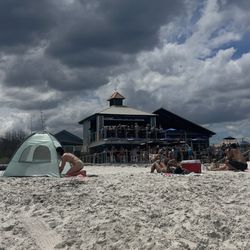 What it looks like from the beach a month ago