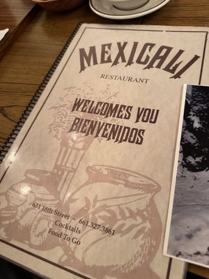 Menu photo 2 Mexicali Restaurants Bakersfield, CA