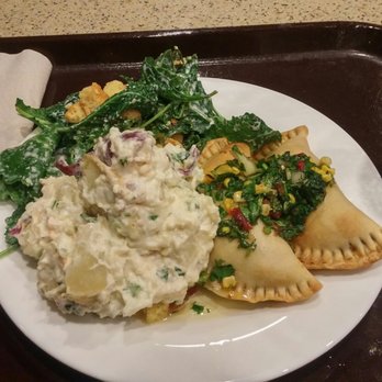 Sweet Home Cafe - Empanadas filled with black eyed peas, potato salad, kale salad - Cafes Near Me - Washington, DC, District of Columbia