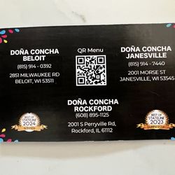 Doña Concha - Their business card with locations