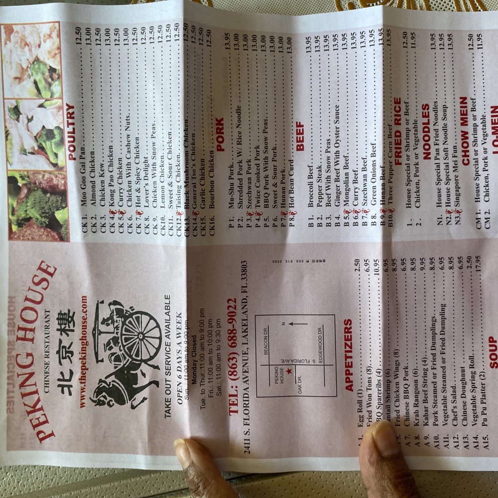 Peking House - New menu prices - Chinese Near Me - Lakeland, Florida Peking House - New menu prices - Chinese Near Me - Lakeland, Florida
