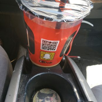 Oko Cafe - Passed - large (i.e. actually super super size) boba drink car test. Notes: Excellent Okinawa balls - goes well with the Okinawa black tea. - Cafes Near Me - Gardena, California