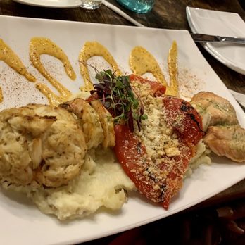 Blackwall Hitch - Seafood trio with mashed potatoes. - New American Near Me - Baltimore, Maryland Blackwall Hitch - Seafood trio with mashed potatoes. - New American Near Me - Baltimore, Maryland