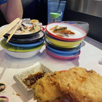 Sushi Sakura - Each plate represents a different price level! - Conveyor Belt Sushi Near Me - Katy, Texas Sushi Sakura - Each plate represents a different price level! - Conveyor Belt Sushi Near Me - Katy, Texas