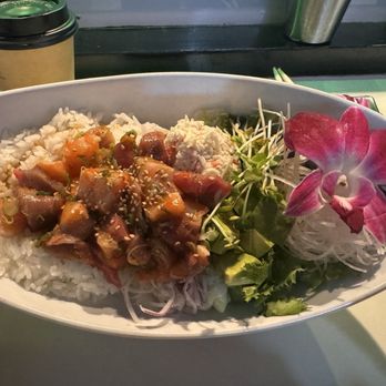 Osaka Story - Salmon/tuna poke bowl 4 stars - Sushi Bars Near Me - Long Beach, California Osaka Story - Salmon/tuna poke bowl 4 stars - Sushi Bars Near Me - Long Beach, California