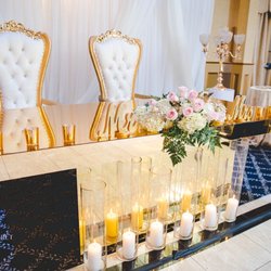 Big Mama's Party Rentals - Gold mirrored table