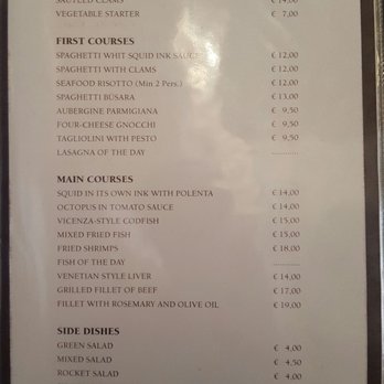 Osteria da Alberto - Menu - Seafood Near Me - Cannaregio, VE Osteria da Alberto - Menu - Seafood Near Me - Cannaregio, VE