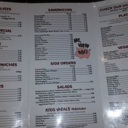 Mountain View BBQ - Menu for Mtn View BBQ -- the menus could definitely be cleaned off more :/