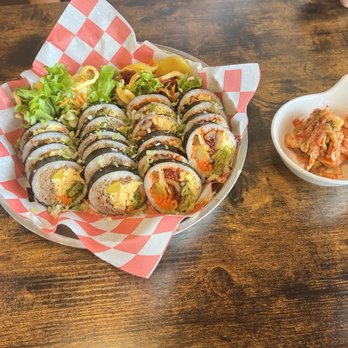 K-bop - Bulgogi and spicy squid rolls. Yum. - Korean Near Me - Northbrook, Illinois K-bop - Bulgogi and spicy squid rolls. Yum. - Korean Near Me - Northbrook, Illinois