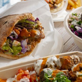 Bis Bas Mediterranean Grill - Different platters - Mediterranean Near Me - Brooklyn, New York