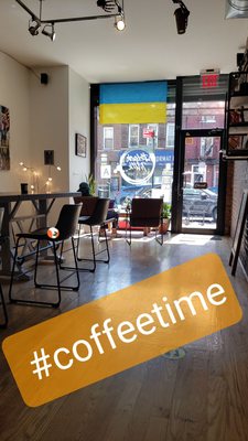 Black Milk Coffee and Crepe by null