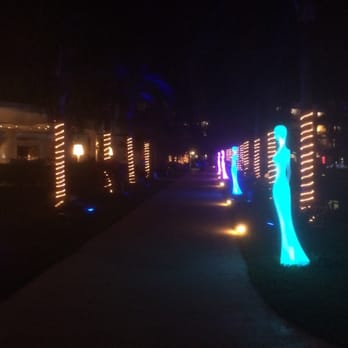 Secrets Silversands Riviera Cancun - At night, the property lights up with these lady lamps that change colors - Hotels Near Me - Cancun, ROO Secrets Silversands Riviera Cancun - At night, the property lights up with these lady lamps that change colors - Hotels Near Me - Cancun, ROO