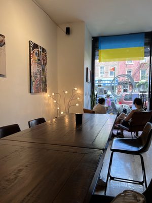 Black Milk Coffee and Crepe by null