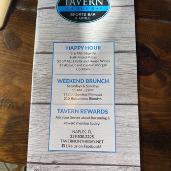 Tavern On The Bay - Menu - New American Near Me - Naples, Florida Tavern On The Bay - Menu - New American Near Me - Naples, Florida