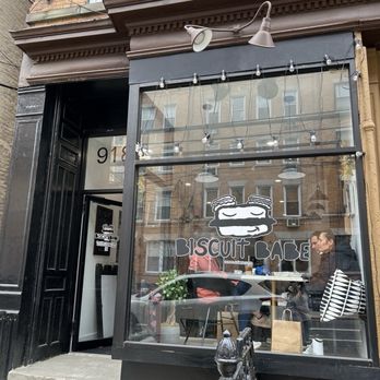 The Biscuit Babe - Storefront on willow ave.  One of the tables is in the window of the storefront. - Coffee & Tea Near Me - Hoboken, New Jersey